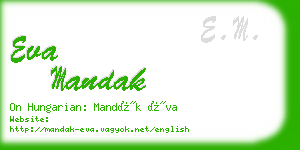 eva mandak business card